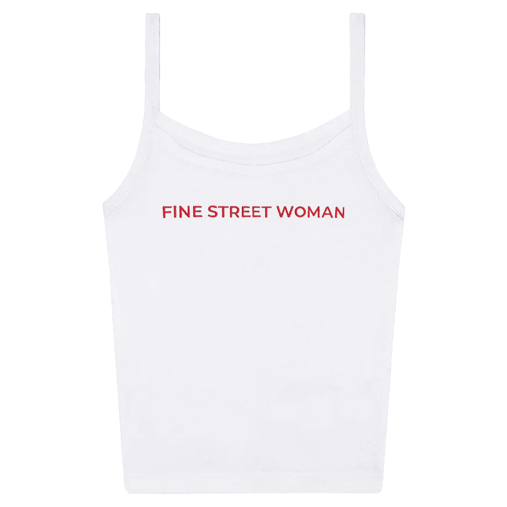 Fine Street Woman Embroidered Tank