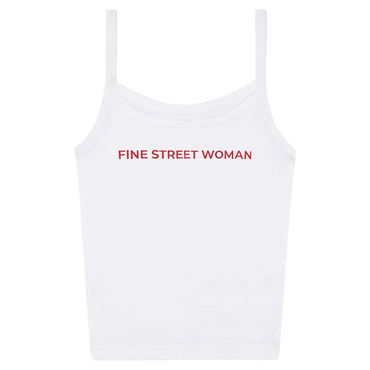 Fine Street Woman Embroidered Tank